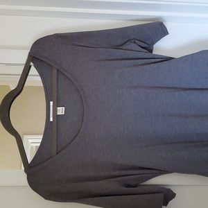 Long, grey maternity dress, Size XL